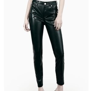 Express high rise faux leather ankle legging pants NWT 2R vegan